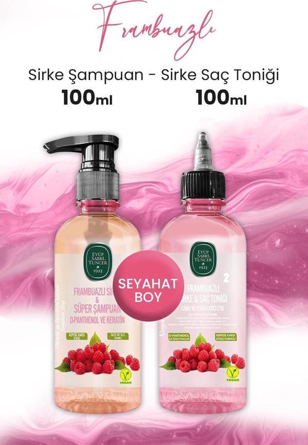 Eyüp Sabri Tuncer Sirke Frambuazlı Şampuan 100 ml ve Saç Toniği 100 ml - Image 1