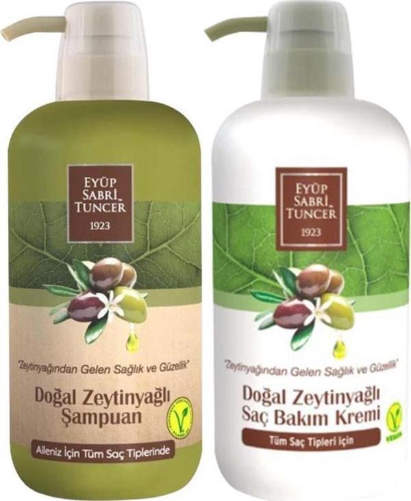 Eyüp Sabri Tuncer Zeyinyağlı Saç Kremi ve Zeyinyağlı Şampuan 600 ml - Image 1