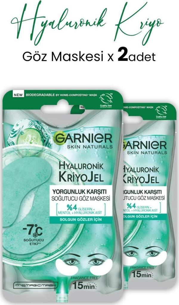 Garnier Soğutucu Göz Maskesi Hyaluronik Kriyo Jel 5 gr x 2 Adet - Image 1