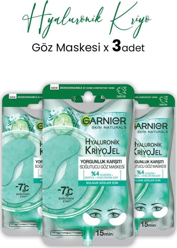 Garnier Soğutucu Göz Maskesi Hyaluronik Kriyo Jel 5 gr x 3 Adet - Image 1