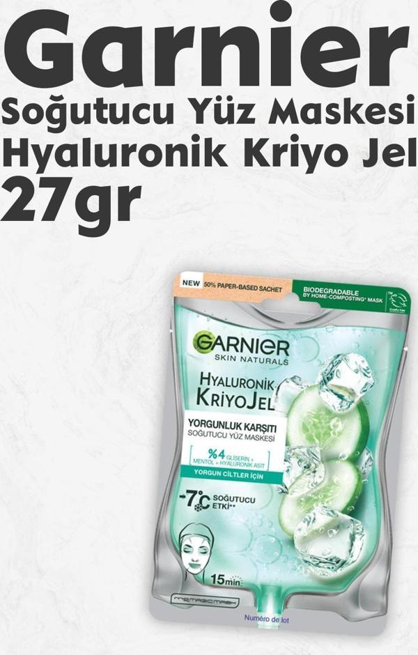 Garnier Soğutucu Yüz Maskesi Hyaluronik Kriyo Jel 27 gr - Image 1