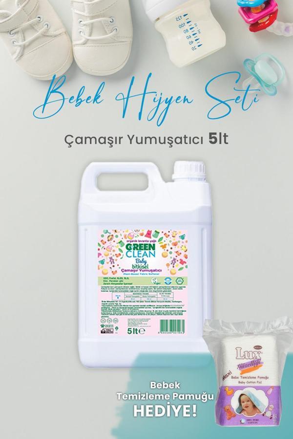 Green Clean Baby Bitkisel Çamaşır Yumuşatıcı Lavanta Yağlı 5 lt ve Hediyeli - Image 1