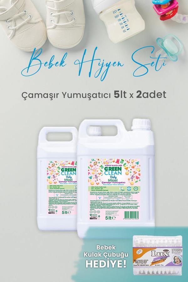 Green Clean Baby Bitkisel Çamaşır Yumuşatıcı Lavanta Yağlı 5 lt x 2 Adet ve Hediyeli - Image 1