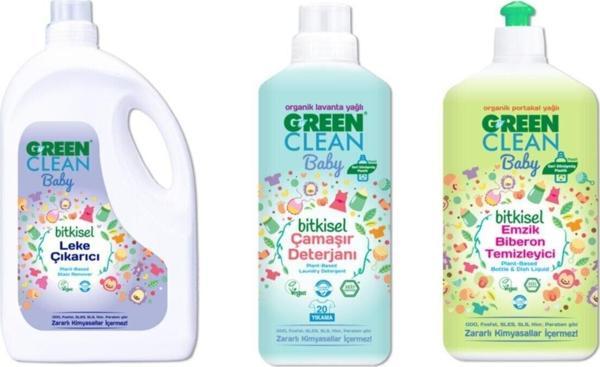 Green Clean Baby Bitkisel Emzik Biberon Temizleyici, Çamaşır Deterjanı ve Leke Çıkarıcı - Image 1