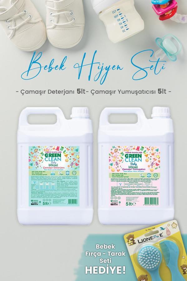 Green Clean Baby Çamaşır Deterjanı 5 lt, Yumuşatıcı 5 lt ve Hediyeli - Image 1