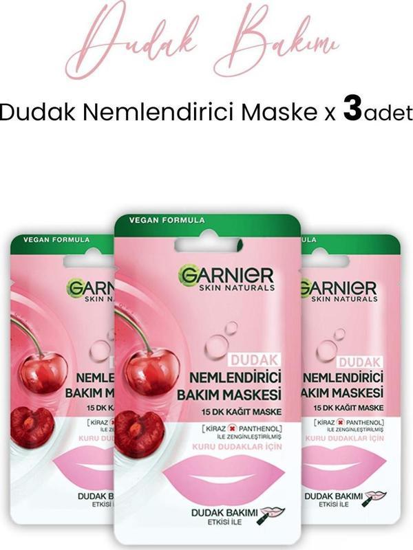 Garnier Dudak Nemlendiricisi Kağıt Bakım Maskesi 5 gr x 3 Adet - Image 1