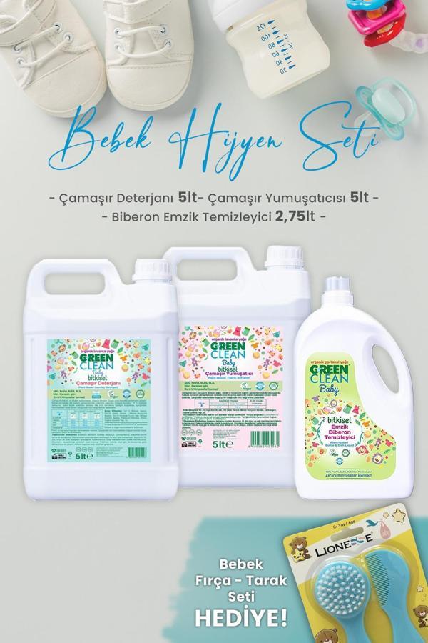 Green Clean Baby Çamaşır Deterjanı, Yumuşatıcı, Emzik Temizleyici ve Hediyeli - Image 1