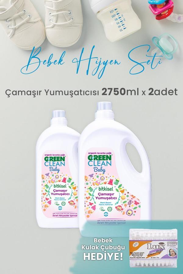 Green Clean Baby Çamaşır Yumuşatıcısı 2750 ml Yıkama x 2 Adet ve Hediyeli - Image 1