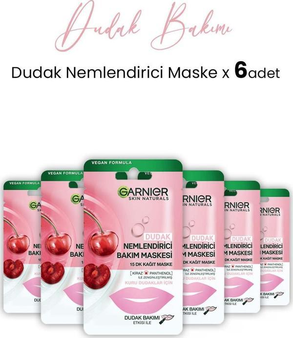 Garnier Dudak Nemlendiricisi Kağıt Bakım Maskesi 5 gr x 6 Adet - Image 1