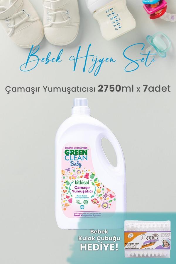 Green Clean Baby Çamaşır Yumuşatıcısı 2750 ml Yıkama x 7 Adet ve Hediyeli - Image 1