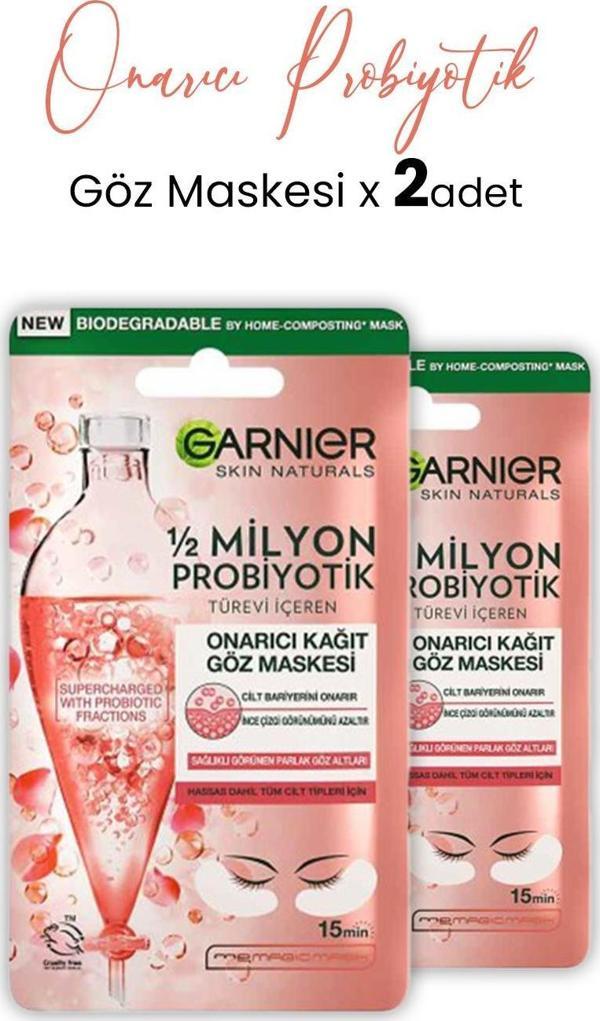 Garnier Kağıt Göz Maskesi Onarıcı Probiyotik 6 gr x 2 Adet - Image 1