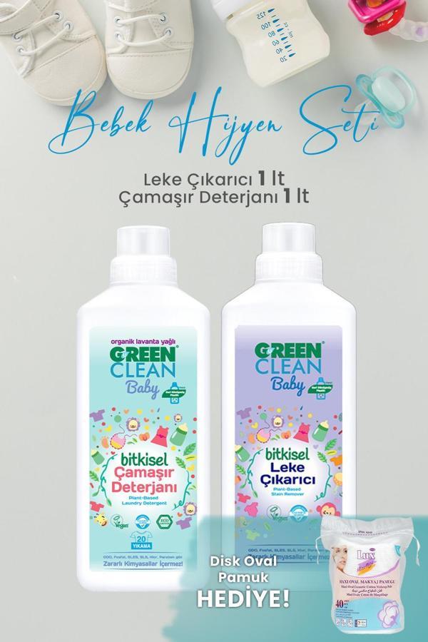 Green Clean 2'li Bebek Hijyen Seti ve Oval Pamuk - Image 1