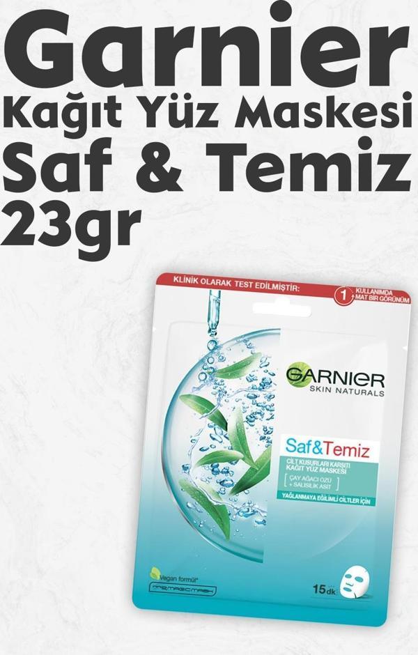 Garnier Kağıt Yüz Maskesi Saf & Temiz 23 gr - Image 1