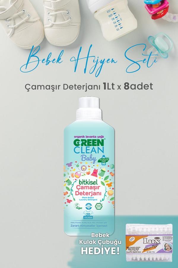 U Green Clean Baby Çamaşır Deterjanı 1 L x 8 Adet ve Hediyeli - Image 1