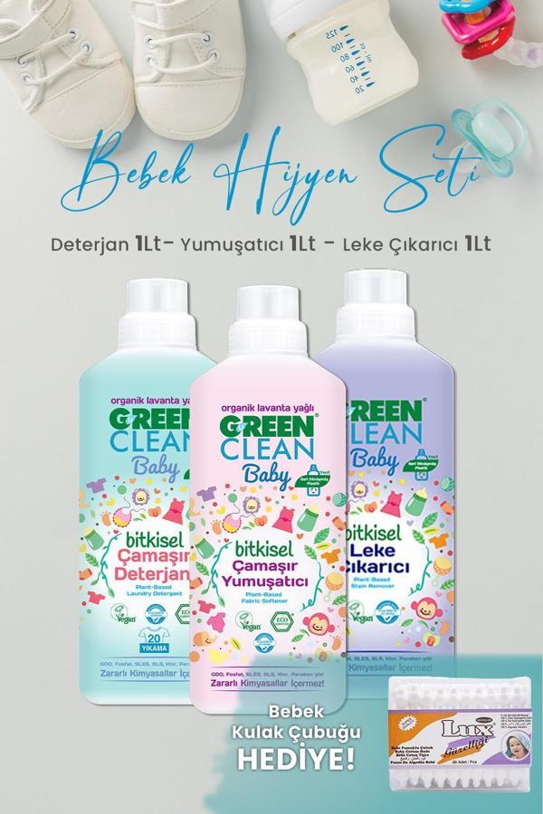 U Green Clean Baby Çamaşır Deterjanı, Yumuşatıcı ve Leke çıkarıcı 1 L ve Hediyeli - Image 1