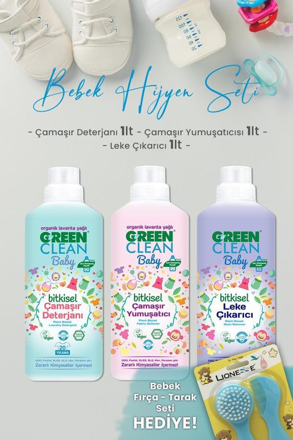 U Green Clean Baby Çamaşır Deterjanı, Yumuşatıcı, Leke Çıkarıcı ve Hediyeli - Image 1