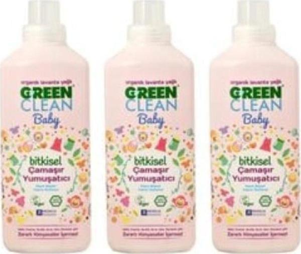 U Green Clean Baby Çamaşır Yumuşatıcı 1 L x 3 - Image 1