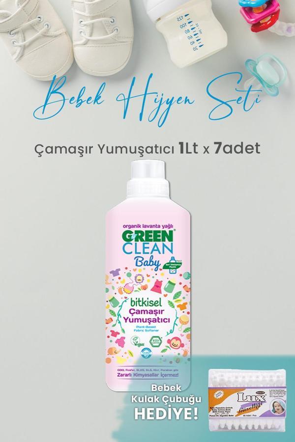 U Green Clean Baby Çamaşır Yumuşatıcı 1 L x 7 Adet ve Hediyeli - Image 1