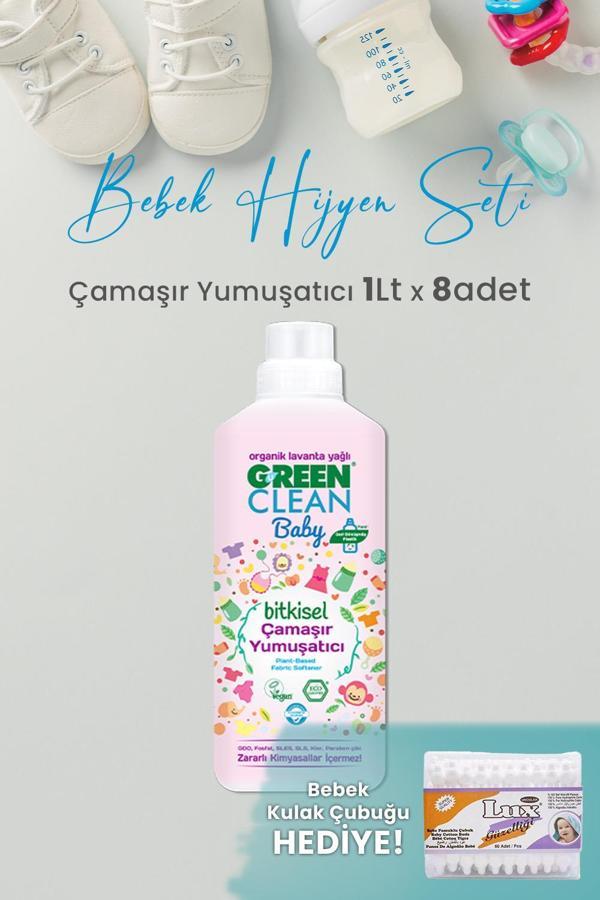 U Green Clean Baby Çamaşır Yumuşatıcı 1 L x 8 Adet ve Hediyeli - Image 1