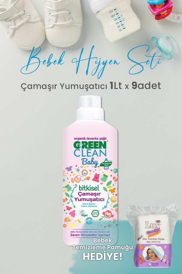 U Green Clean Baby Çamaşır Yumuşatıcı 1 L x 9 Adet ve Hediyeli - Image 1