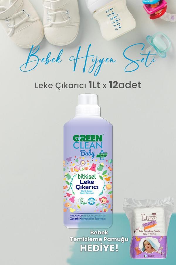 U Green Clean Baby Leke Çıkarıcı 1 L x 12 Adet ve Hediyeli - Image 1