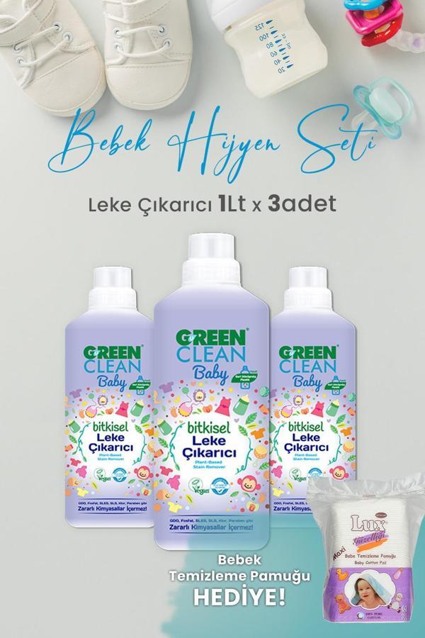 U Green Clean Baby Leke Çıkarıcı 1 L x 3 Adet ve Hediyeli - Image 1
