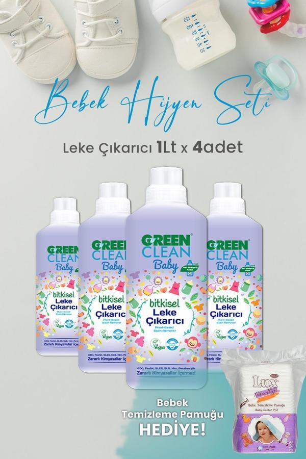 U Green Clean Baby Leke Çıkarıcı 1 L x 4 Adet ve Hediyeli - Image 1