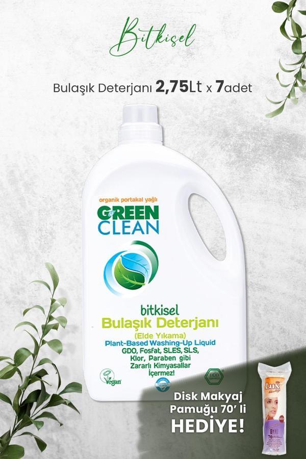 U Green Clean Bitkisel Bulaşık Deterjanı 2,75 LT x 7 Adet ve Hediyeli - Image 1