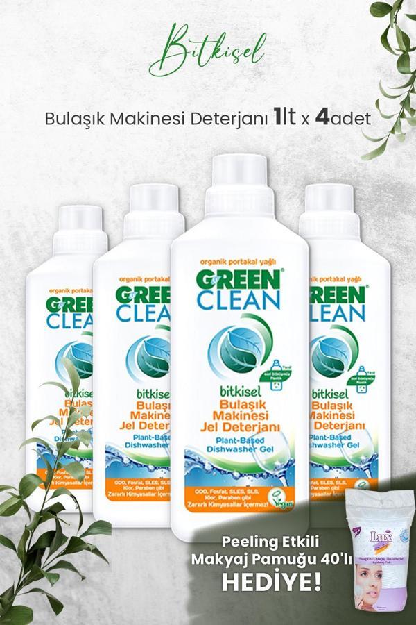 U Green Clean Bulaşık Makinesi Jel Deterjan 1 L x 4 Adet ve Hediyeli - Image 1