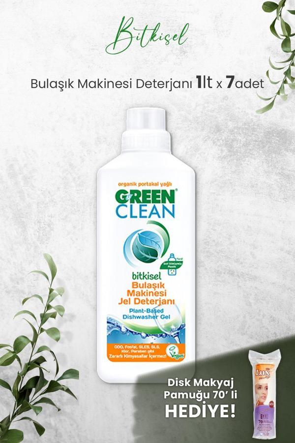 U Green Clean Bulaşık Makinesi Jel Deterjan 1 L x 7 Adet ve Hediyeli - Image 1