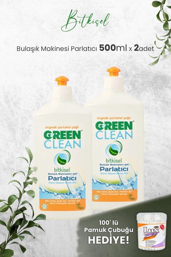 U Green Clean Bulaşık Makinesi Parlatıcı 500 ml x 2 Adet ve Hediyeli - Image 1