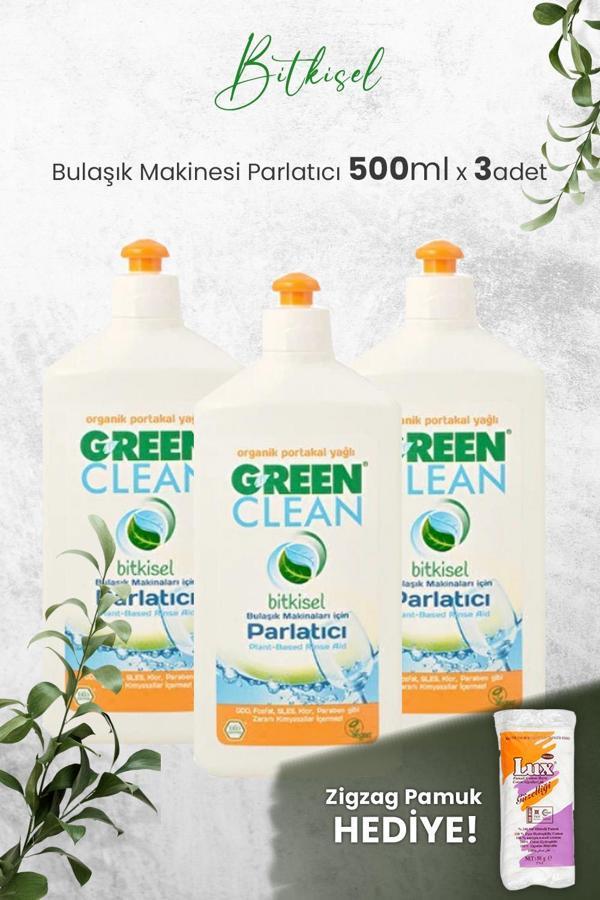 U Green Clean Bulaşık Makinesi Parlatıcı 500 ml x 3 Adet ve Hediyeli - Image 1