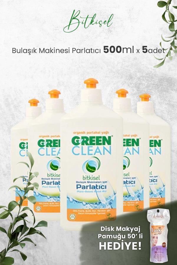 U Green Clean Bulaşık Makinesi Parlatıcı 500 ml x 5 Adet ve Hediyeli - Image 1