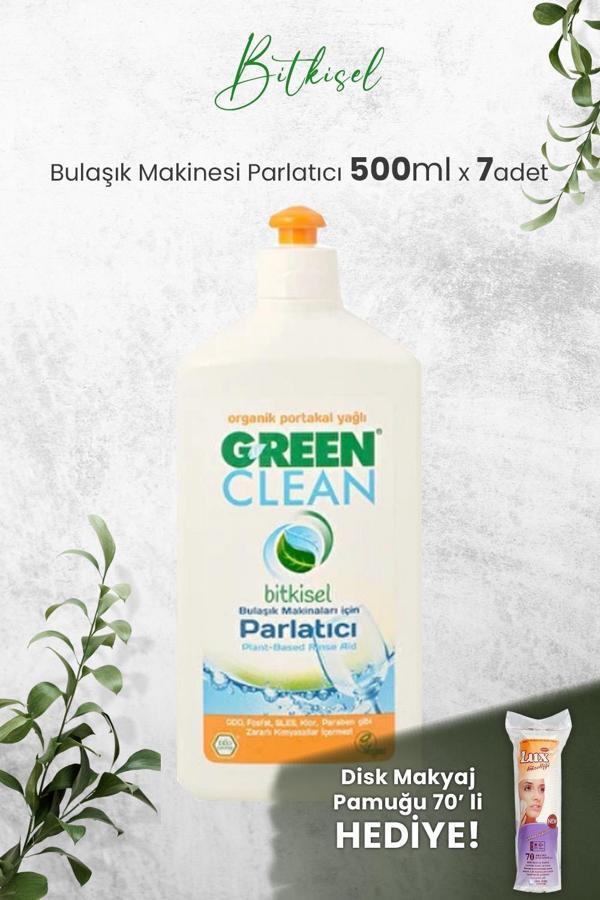 U Green Clean Bulaşık Makinesi Parlatıcı 500 ml x 7 Adet ve Hediyeli - Image 1