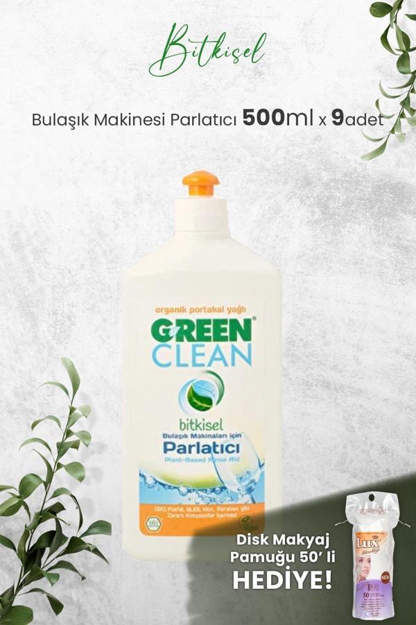 U Green Clean Bulaşık Makinesi Parlatıcı 500 ml x 9 Adet ve Hediyeli - Image 1