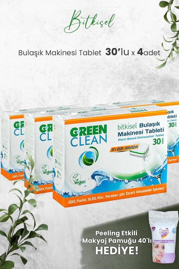 U Green Clean Bulaşık Makinesi Tablet 30'lu x 4 Adet ve Hediyeli - Image 1