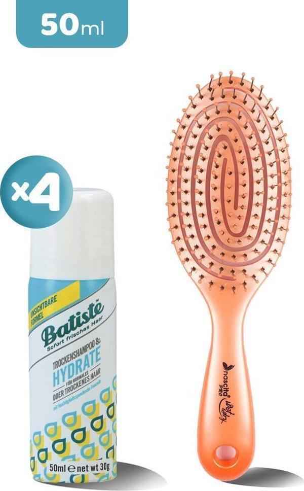 Nascita Üç Boyutlu Oval Saç Fırçası Turuncu ve Batiste Kuru Şampuan x 4 - Image 1