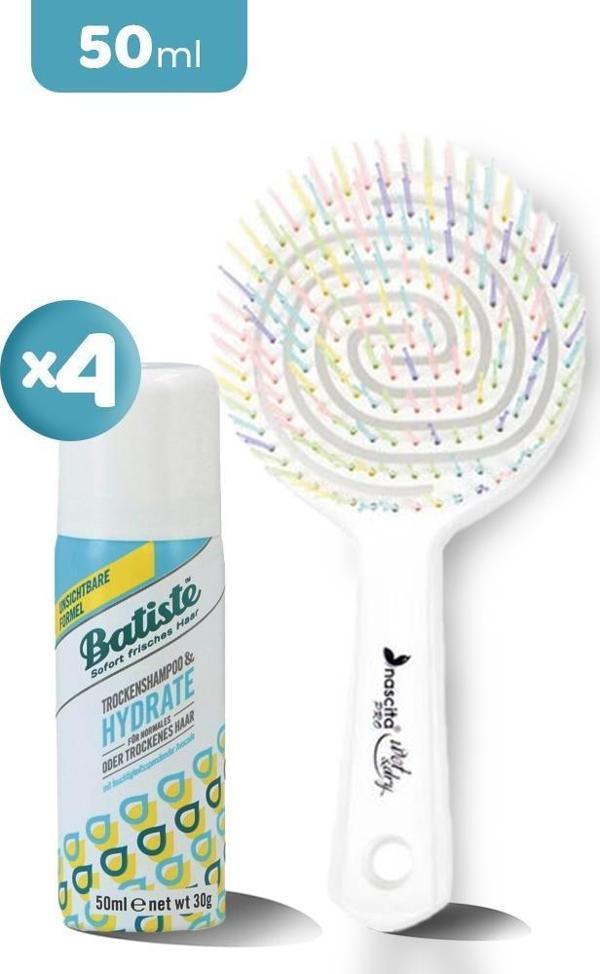 Nascita Üç Boyutlu Saç Fırçası Beyaz ve Batiste Kuru Şampuan x 4 - Image 1