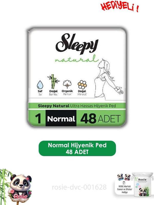 Sleepy  Natural Ultra Hassas Hijyenik Ped Normal 48 Adet Ped ve ROSIE - Image 1