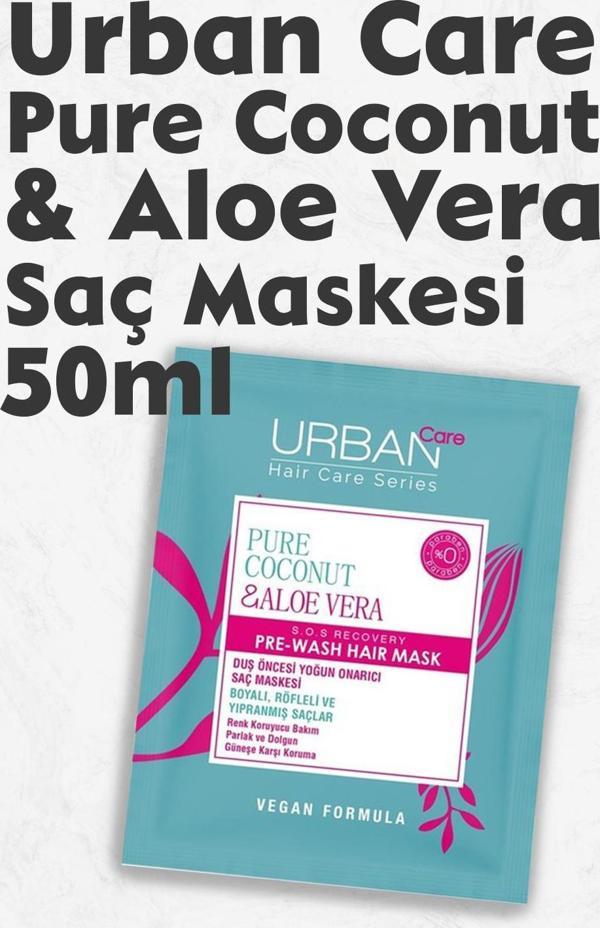 Urban Care Pure Coconut & Aloe Vera Saç Maskesi 50 ml - Image 1