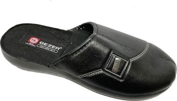 Gezer 12837 Deri Sıcak Astar Erkek Halı Terlik - Image 1