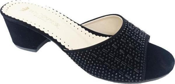Whipper 1236 Süet Taşlı Fashion Kadın Terlik - Image 1