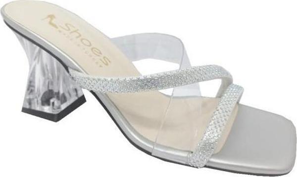 Shoes 103 Şeffaf  Uzun Topuklu Fashion Kadın Terlik - Image 1
