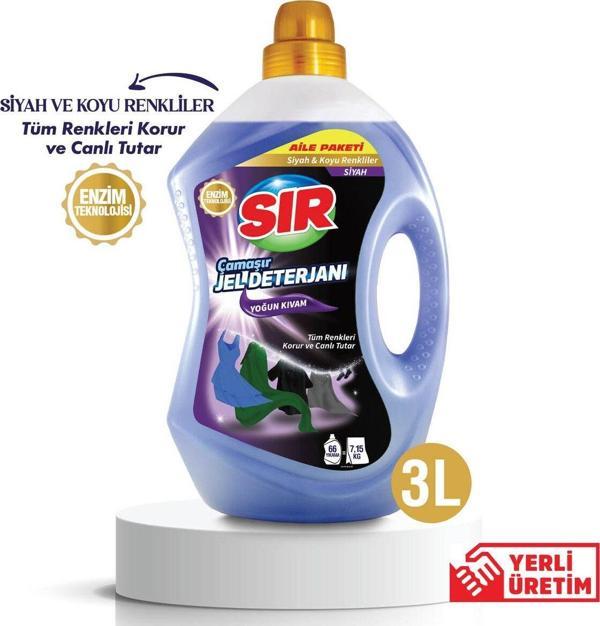 Sır Çamaşır Jel Deterjanı Siyah Ve Koyu Renkliler 3 L - Image 1