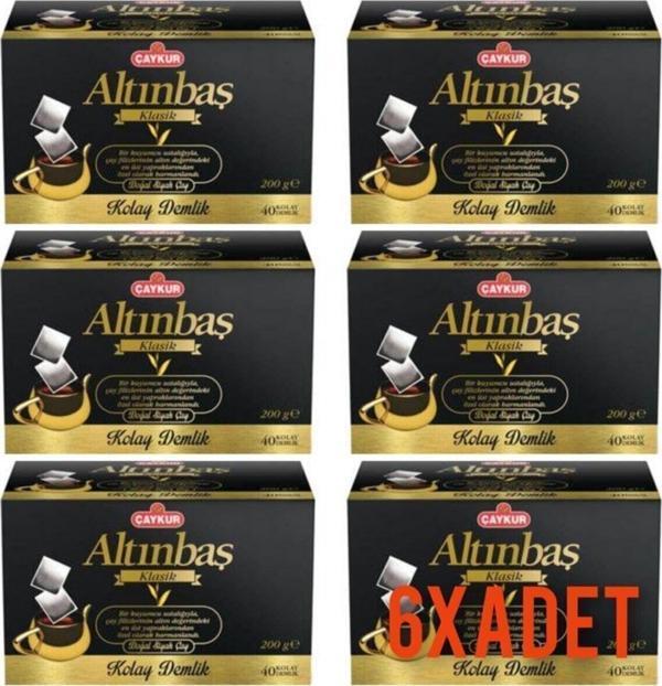 Çaykur Altınbaş Demlik Poşet Çay 200 Gr 6 Adet - Image 1