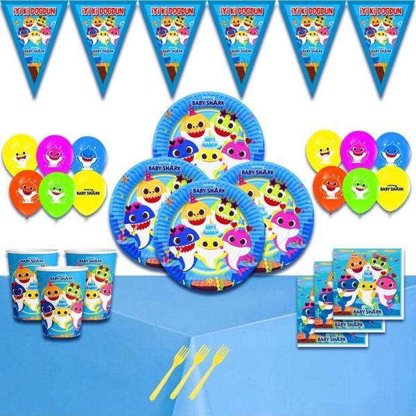 Doğumgünüparti Baby Shark Doğumgünü Parti Setleri 24 Kişilik - Image 1