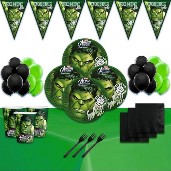 Doğumgünüparti Hulk Marvel Doğum Günü Parti Süsleri Süsleme Seti 8 Kişilik Hulk4 - Image 1