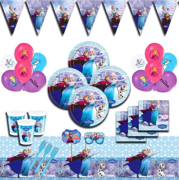 Doğumgünüparti Frozen Karlar Ülkesi Elsa Doğum Günü Parti Malzemeleri Süsleri Set 8 Kişilik - Image 1