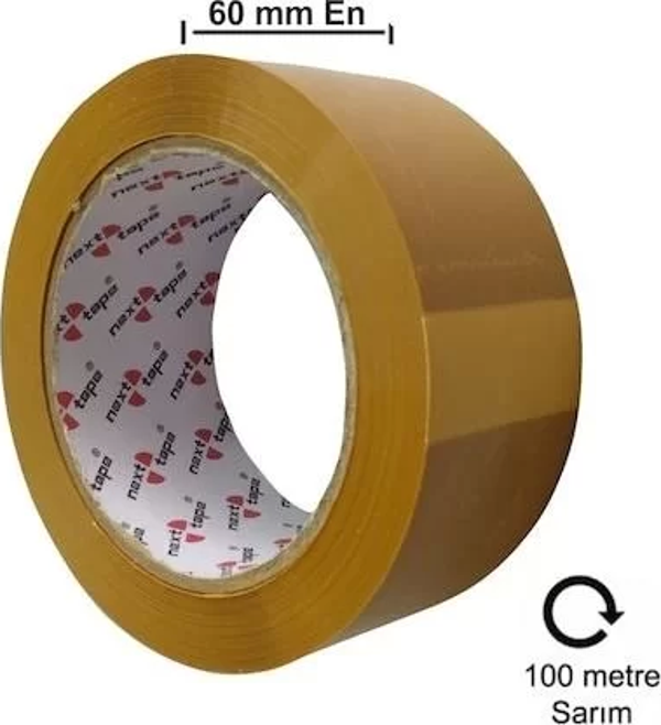 Next tape Koli Bandı Taba Kahverengi 60 mm x 100 mt - Image 1