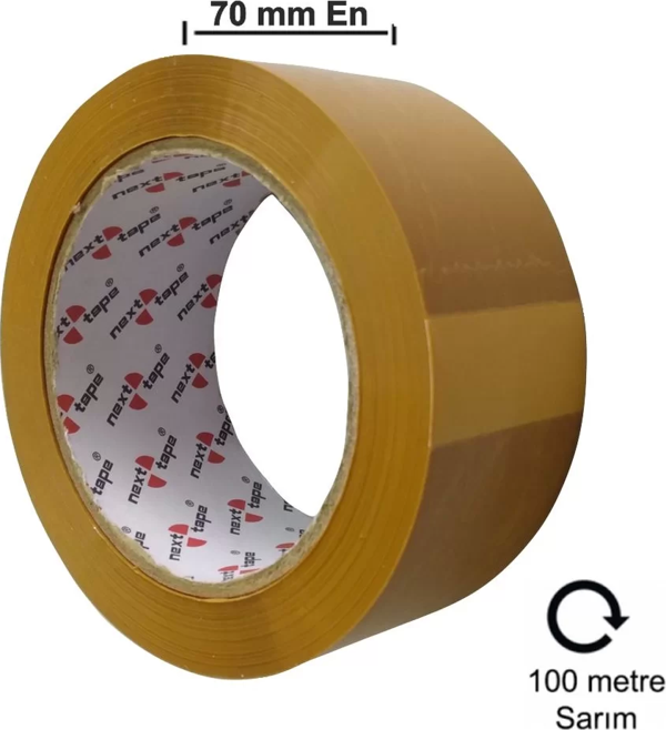 Next tape Koli Bandı Taba Kahverengi 70 mm x 100 mt - Image 1